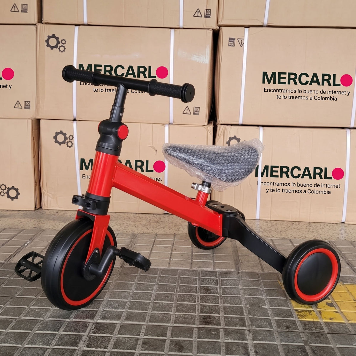 Bicicleta Triciclo 3 en 1 roja