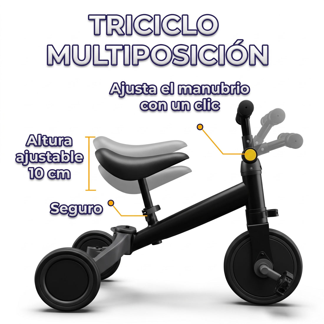 Triciclo multiposición